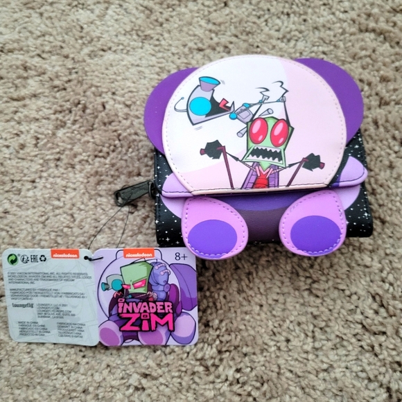 Loungefly Invader Zim Doom Mobile Trifold Zip Around Wallet - BRAND NEW W/ TAGS! - Picture 1 of 16
